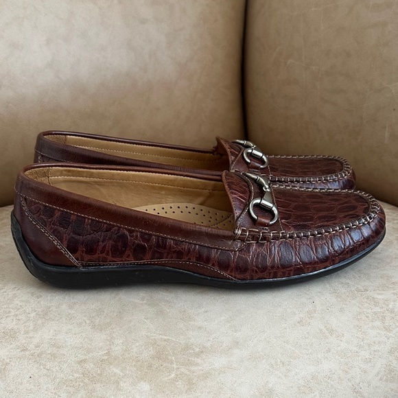 Martin Dingman Saxon Leather Horse Bit Loafers Chestnut 11.5 Classic Timeless